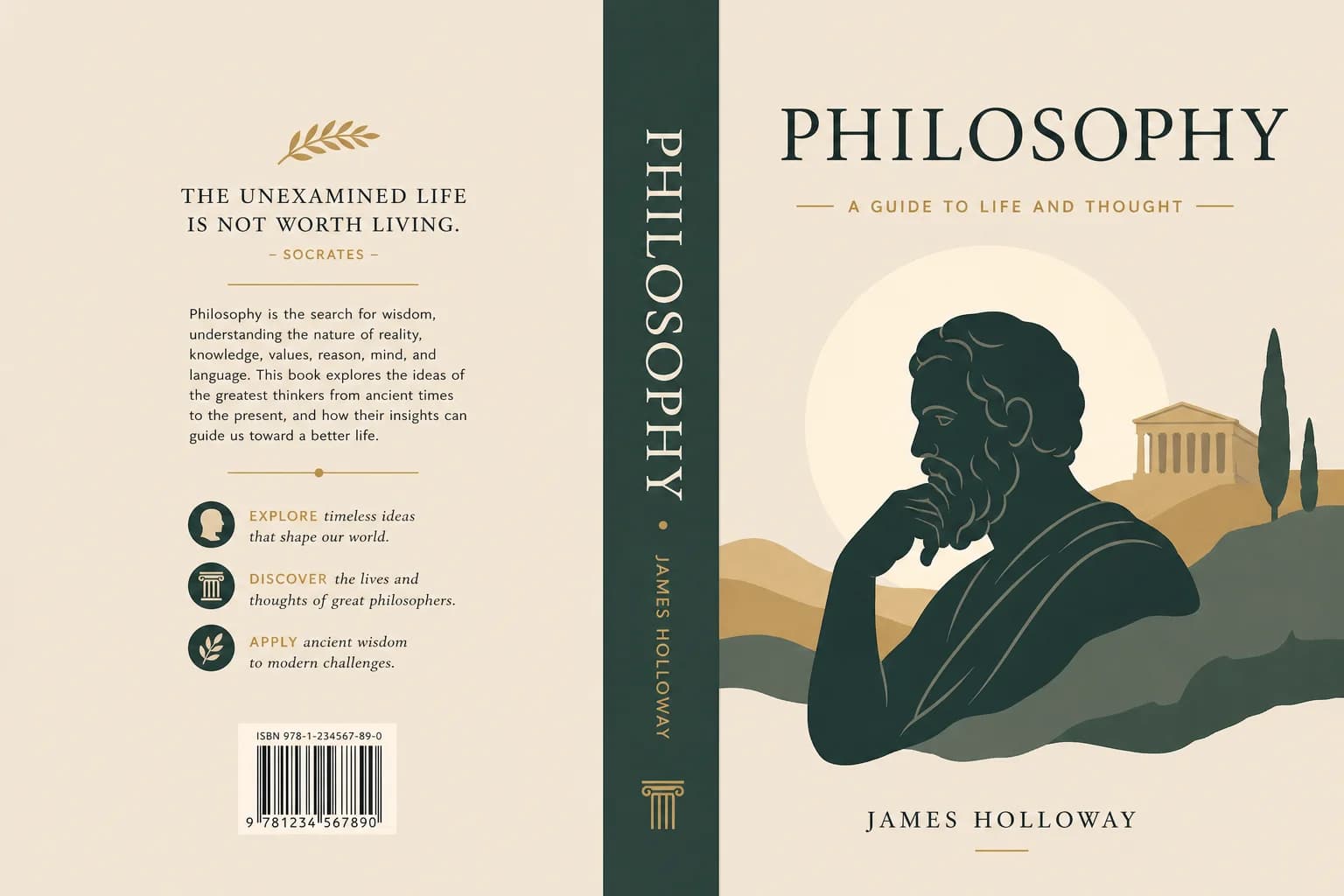 Illustration of an open classical book representing I Ching philosophy